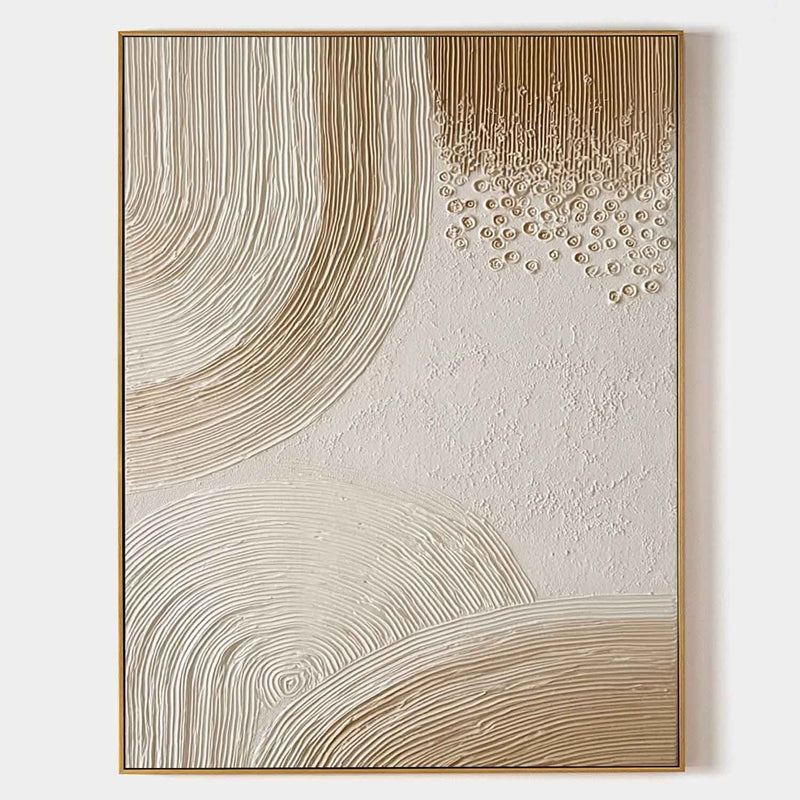 Wall Art Beige Wave Abstract Minimalist
