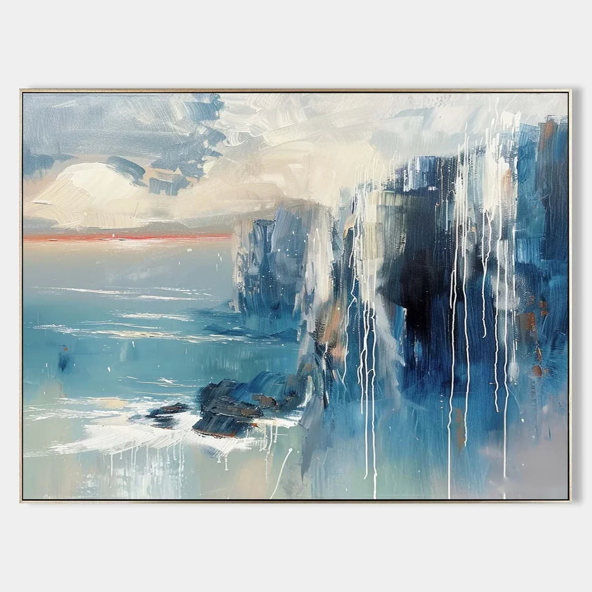 Wall Art Horizontal Abstract Coastal Cliff
