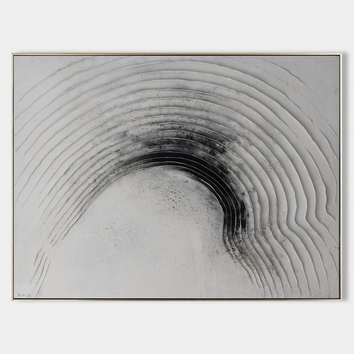 Wall Art Horizontal 3D Impasto Half-Circle