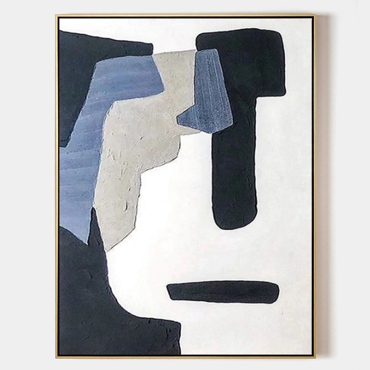 Wabi-Sabi Wall Art Geometric Block Abstract Painting