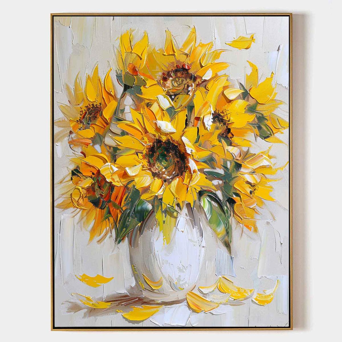 Yellow Sunflower Bouquet Floral Painting