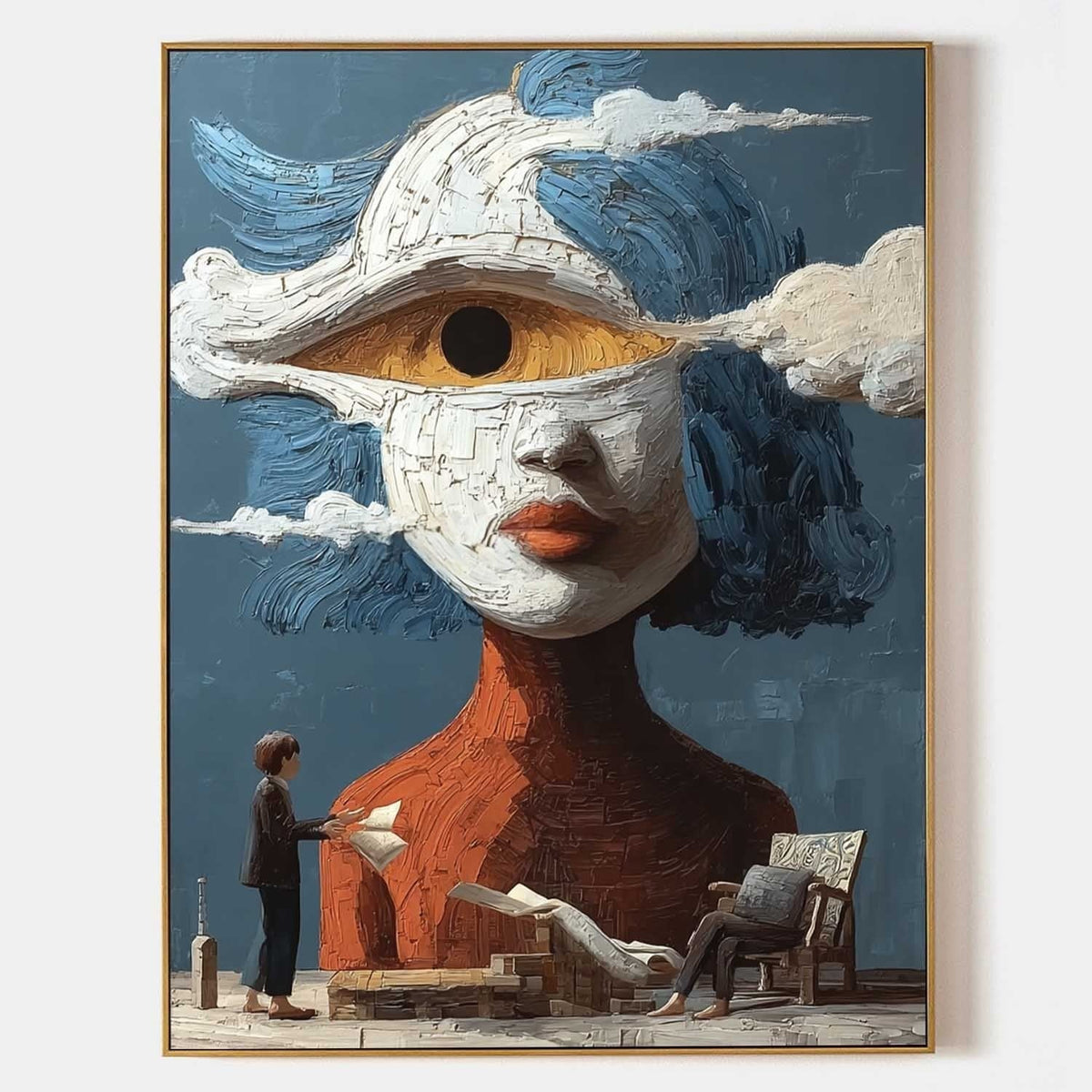 Surreal Eye Figure Art Oil Painting - Neutralighting