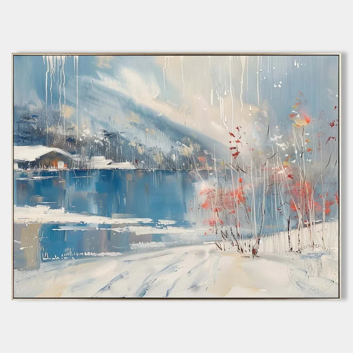 Wall Art Horizontal Winter Lakeside