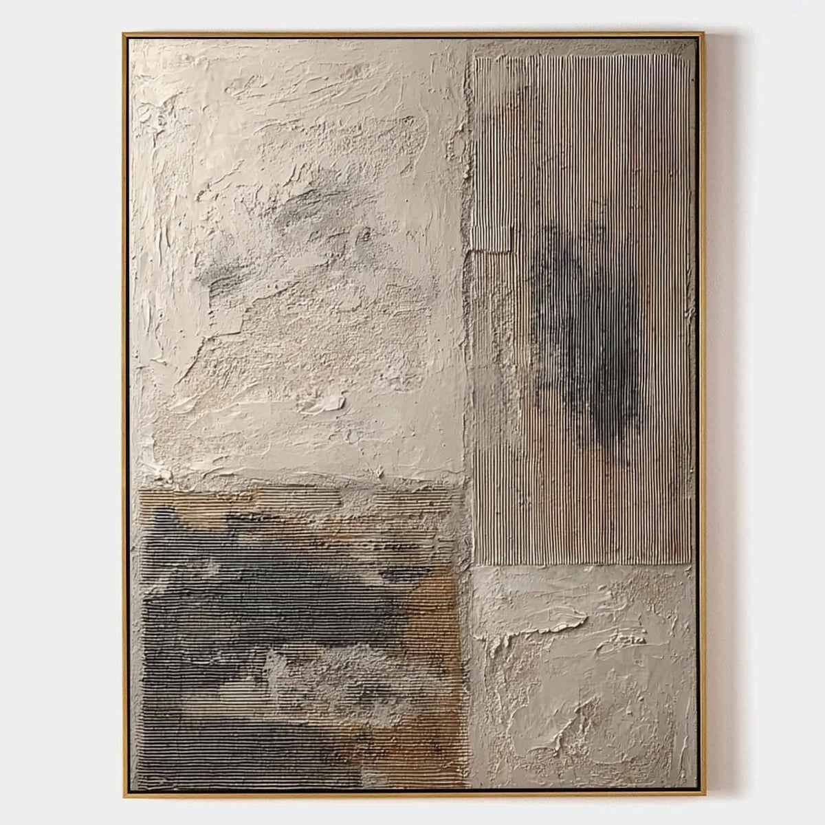 Wall Art Minimalist Textured Quadrant