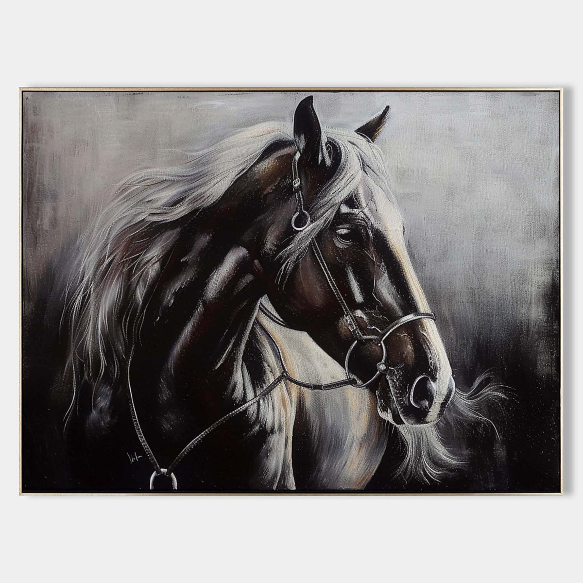 Wall Art Horizontal Realistic Horse