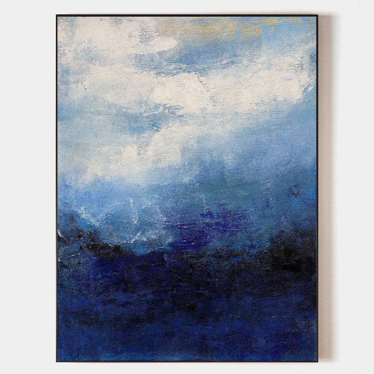 Deep Blue Seascape Abstract Oil Painting