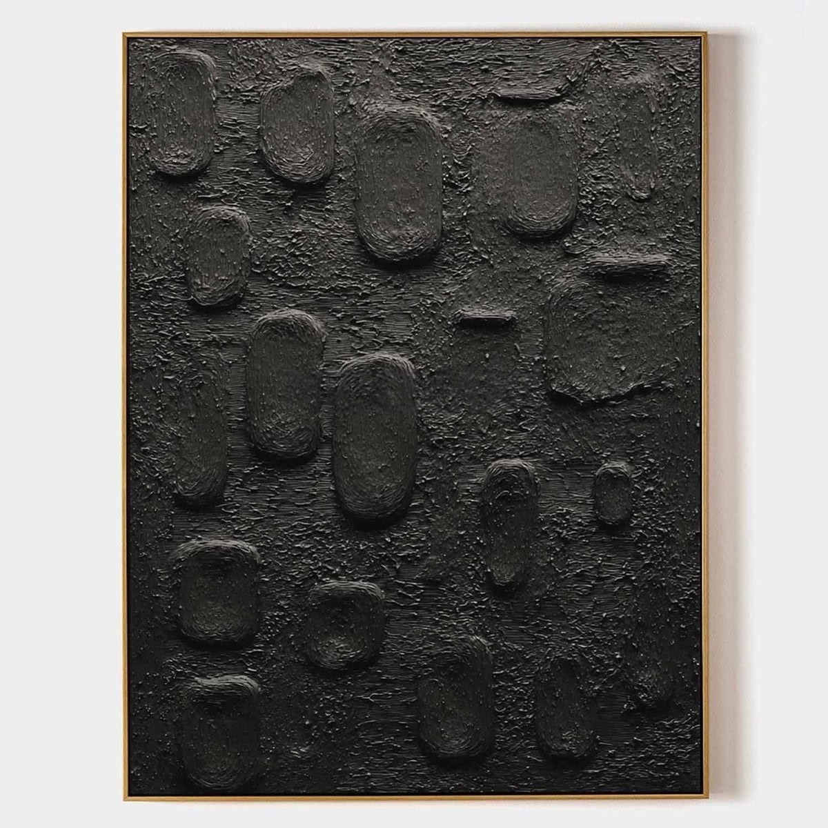 Wall Art Vertical Textured Abstract Oval Scene Deep