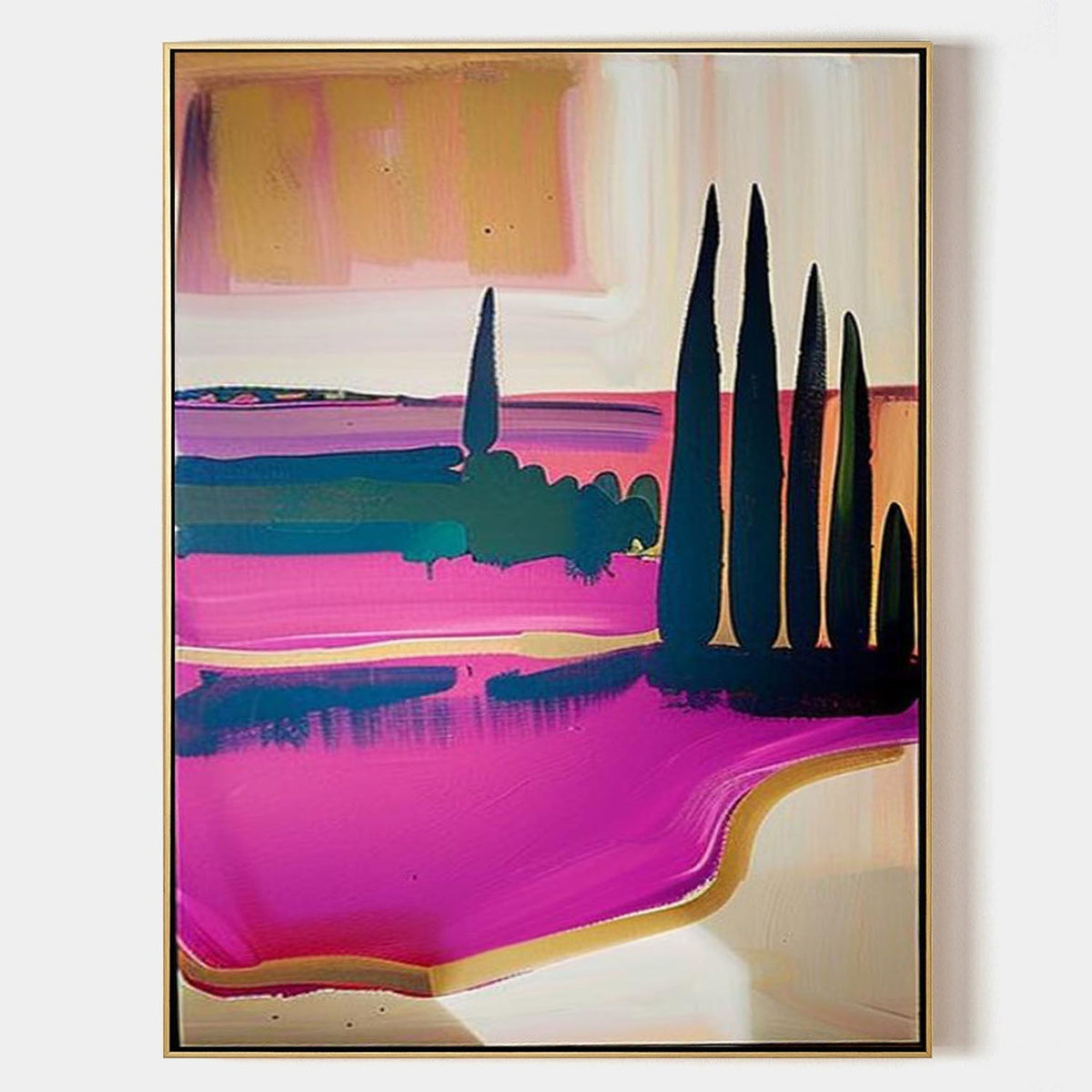 Vibrant Mediterranean Landscape Oil Painting