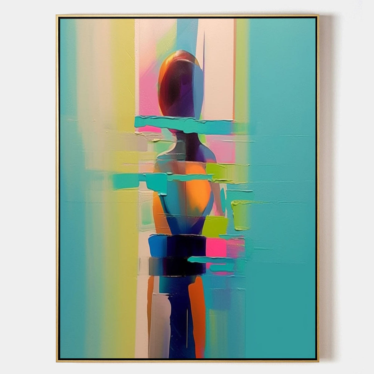 Wall Art Vertical Abstract Fragmented Figure
