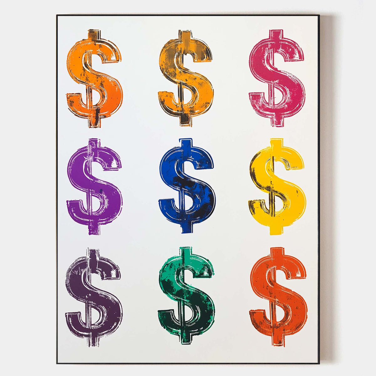 Retro Pop Dollar Canvas Wall Art Print