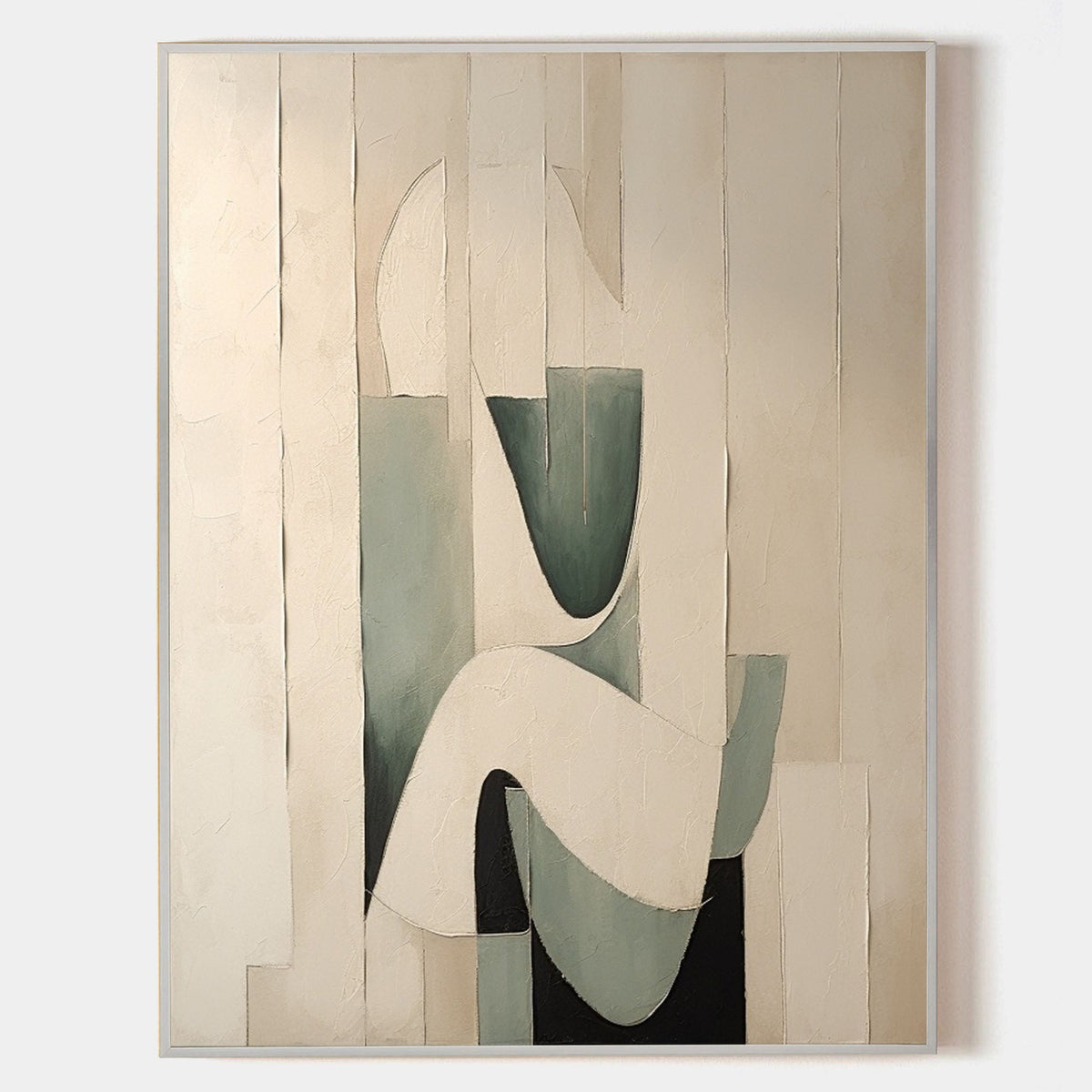 Wall Art Organic Geometric Abstract Oil Painting