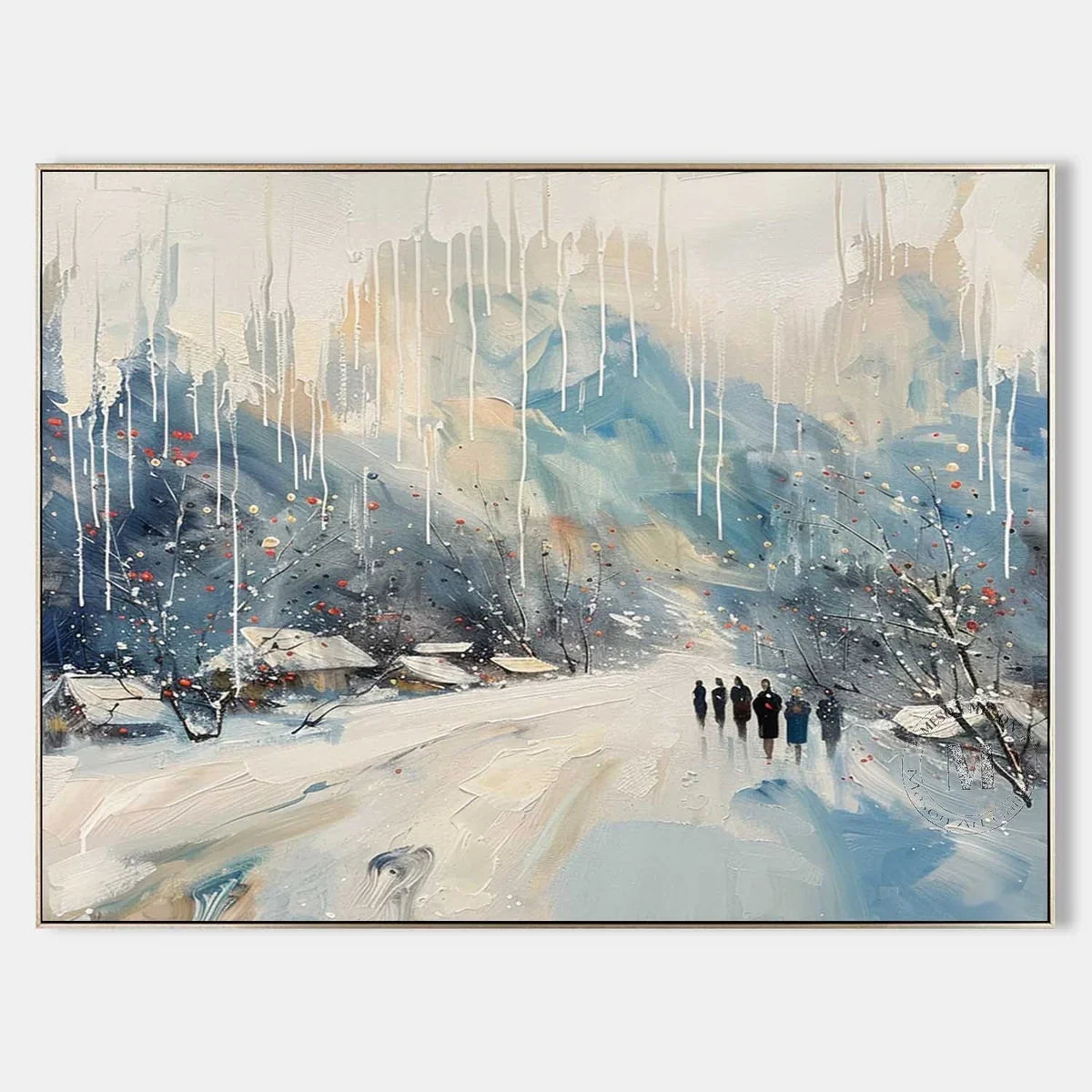 Wall Art Horizontal Winter Village