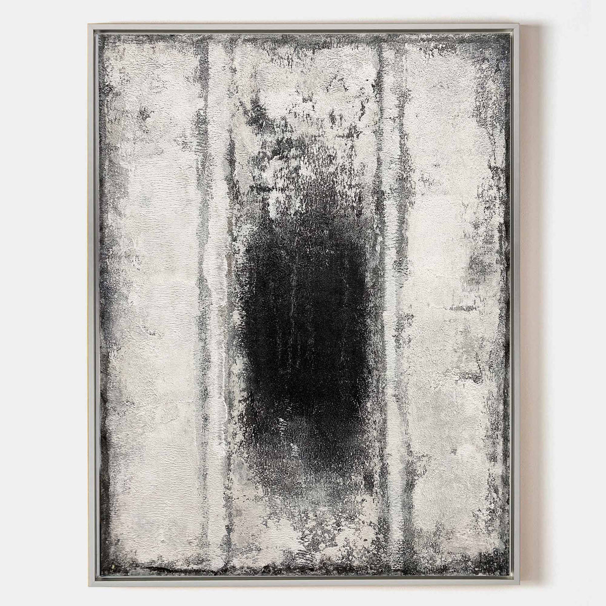 Minimalist Monochrome Abstract Oil Painting