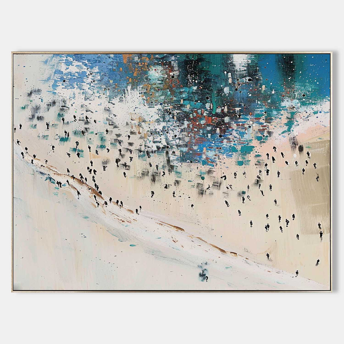 Wall Art Rectangle Impressionist Beach Scene