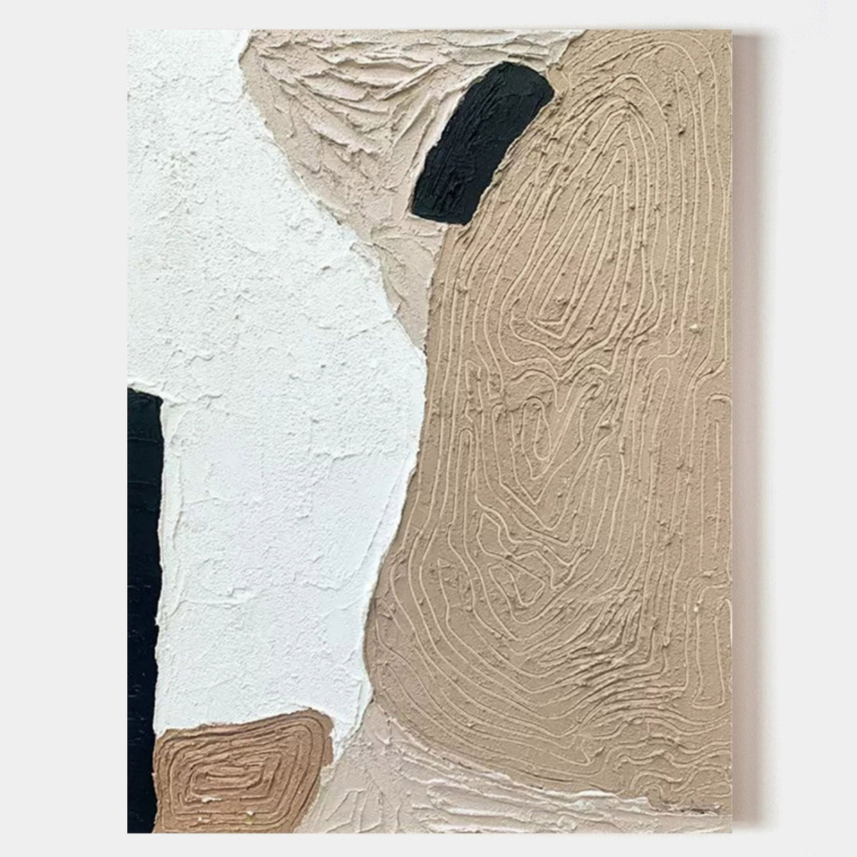Wabi-Sabi Abstract Landscape Bas-Relief Painting
