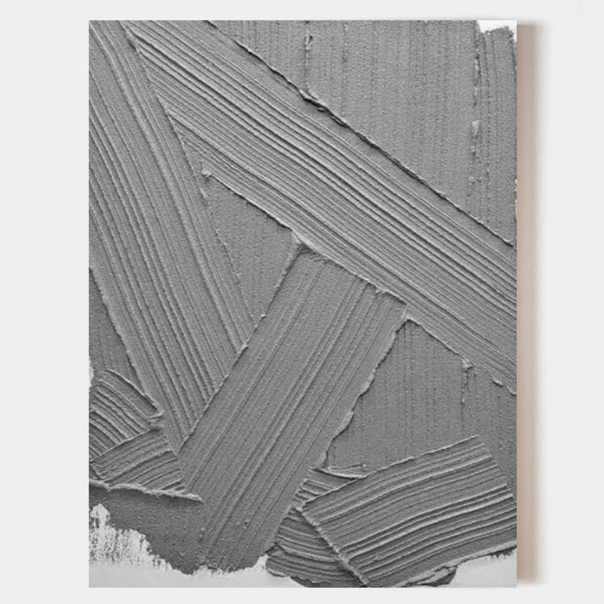 Wall Art Square Abstract Cross-Hatch Charcoal