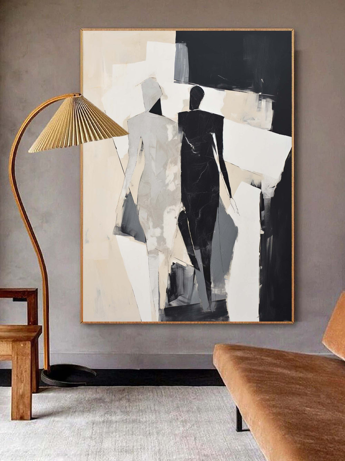 Abstract Walking Couple Painting