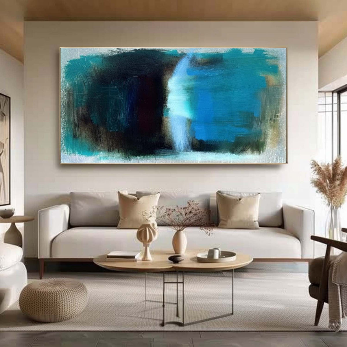 Wall Art Layered Gradient Blue Abstract