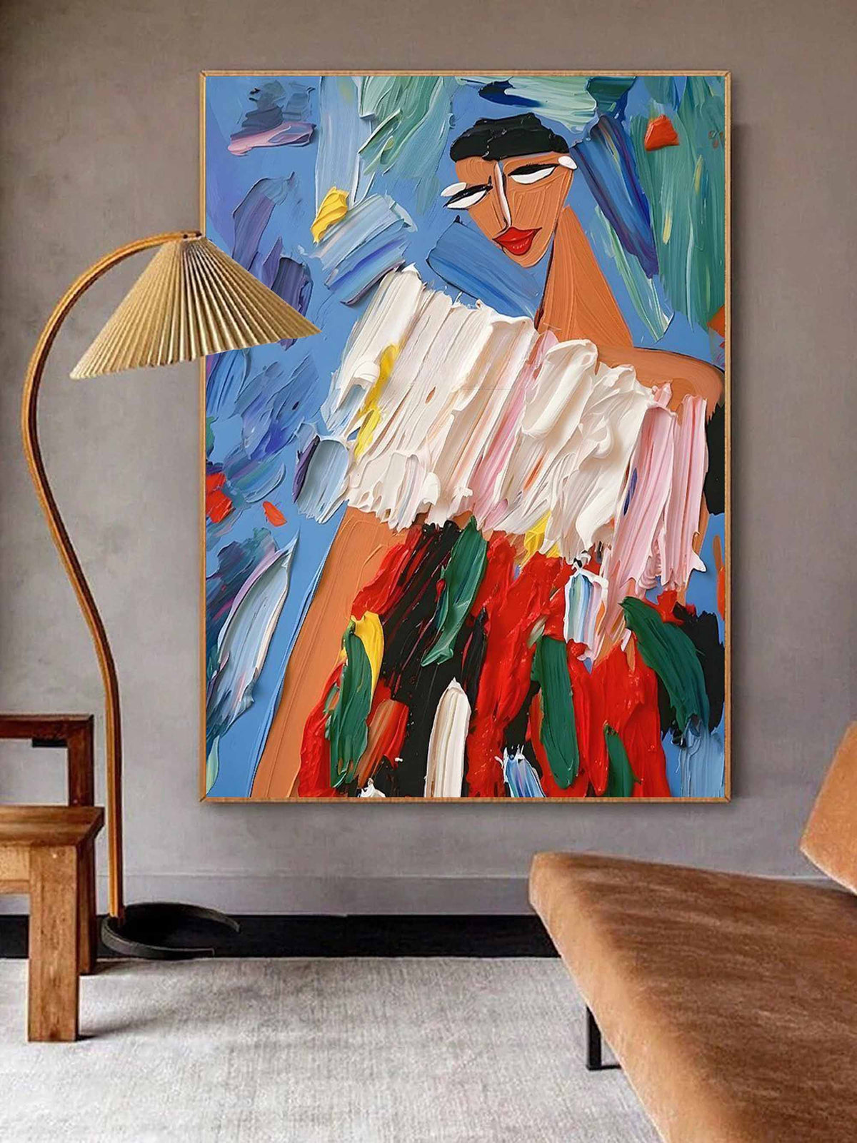 Wall Art Colorful Silhouette Vibrant Abstract