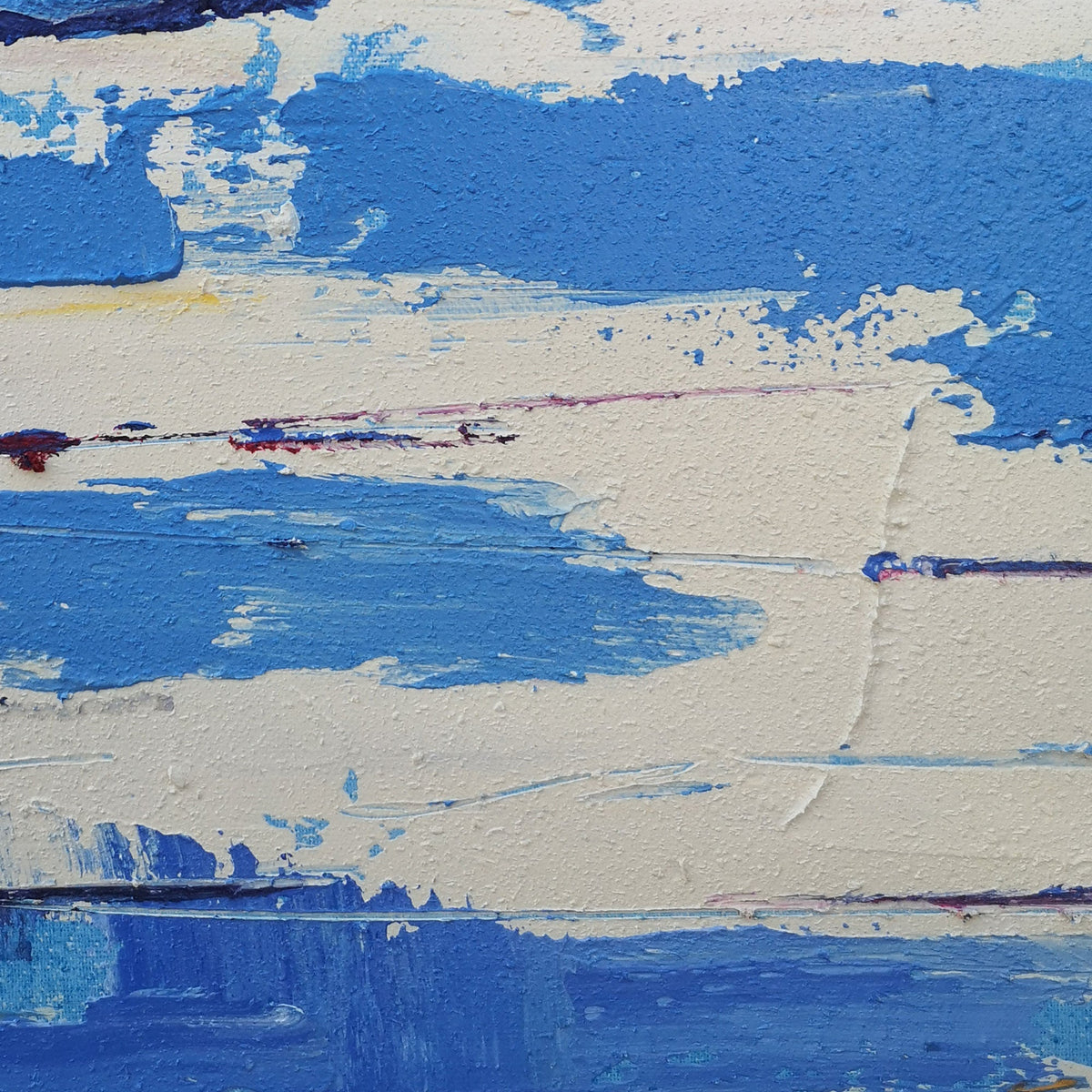 Vibrant Coastal Abstract Oil Painting