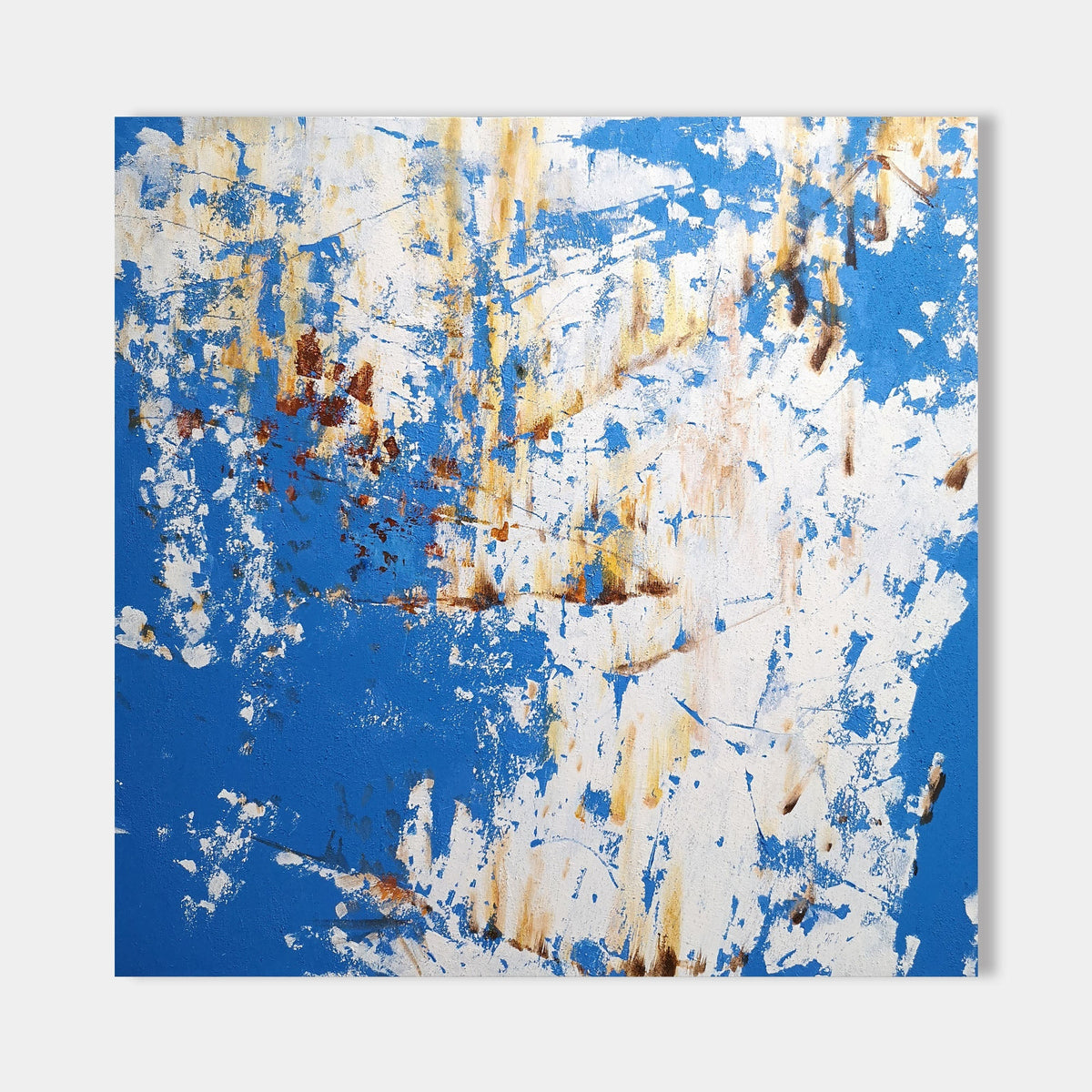 Wall Art Cobalt Ice Fracture