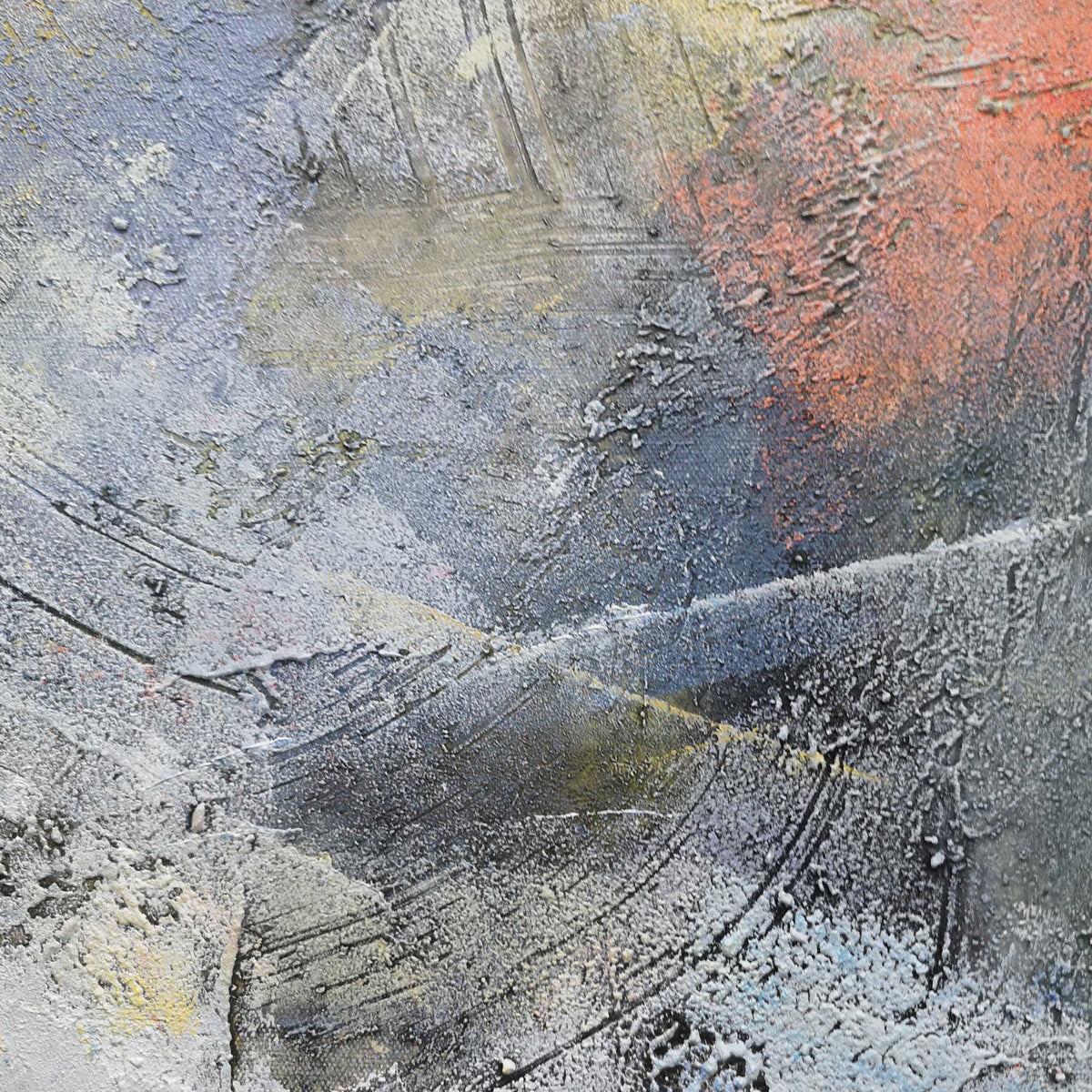 Soft Coastal Abstract Oil Painting Textured
