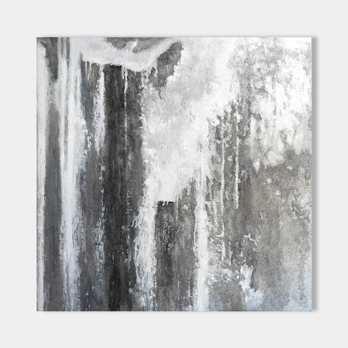 Grey And White Abstract Art