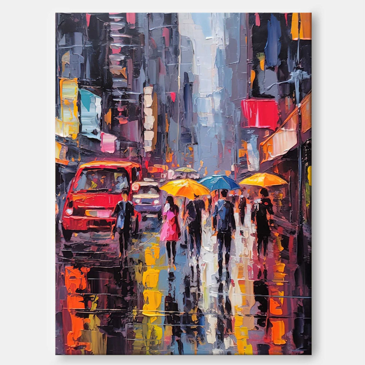 Wall Art Architecture Impasto Expressionist Urban