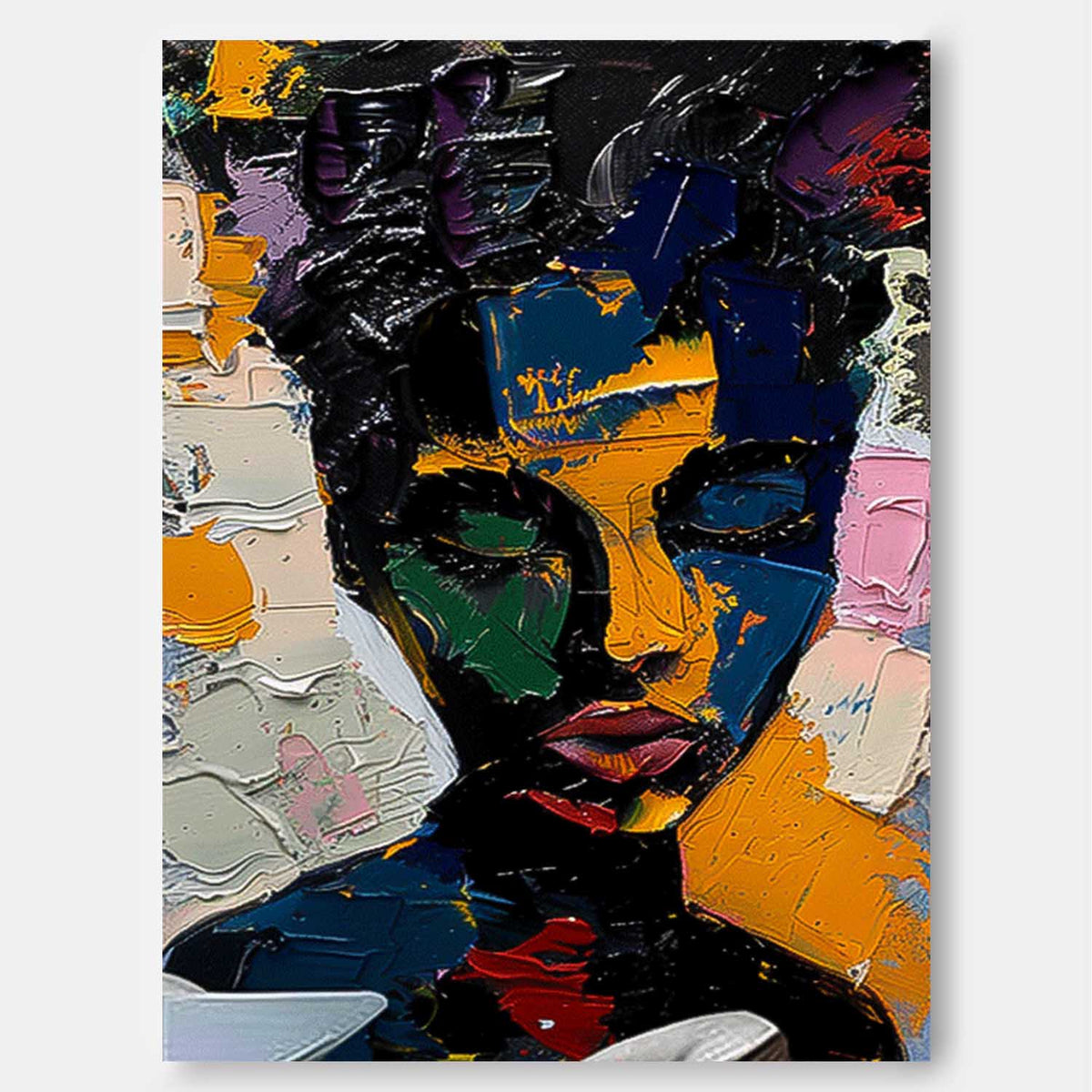 Wall Art Impasto People Painterly Scene
