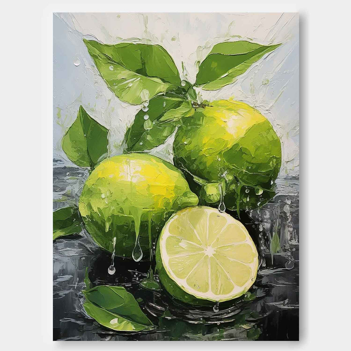 Textured Impressionist Citrus Canvas Art