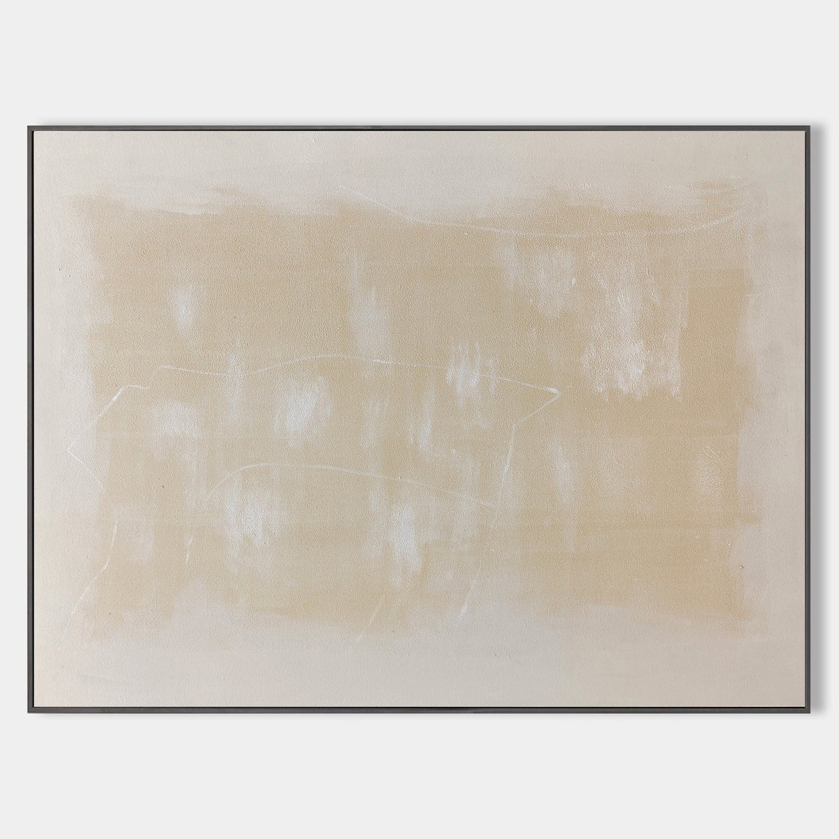 Warm Beige Abstract Minimalist Textured Wall Art