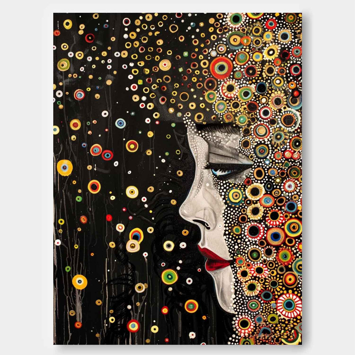 Klimt-Inspired Portrait Painting Luxurious
