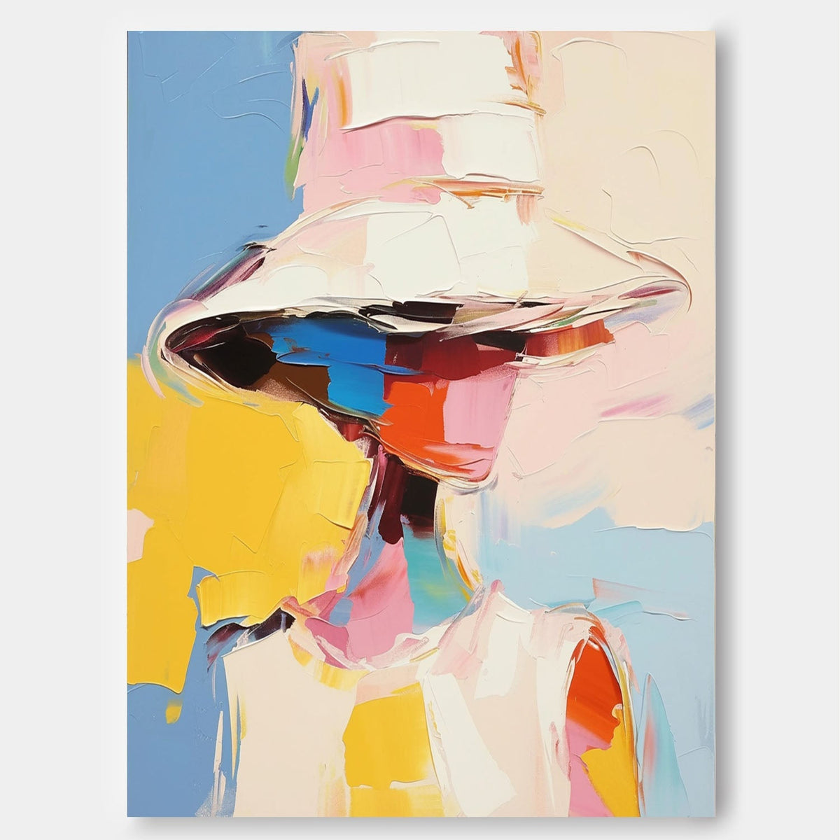 Wall Art Impasto People Elegant Emotional Abstract