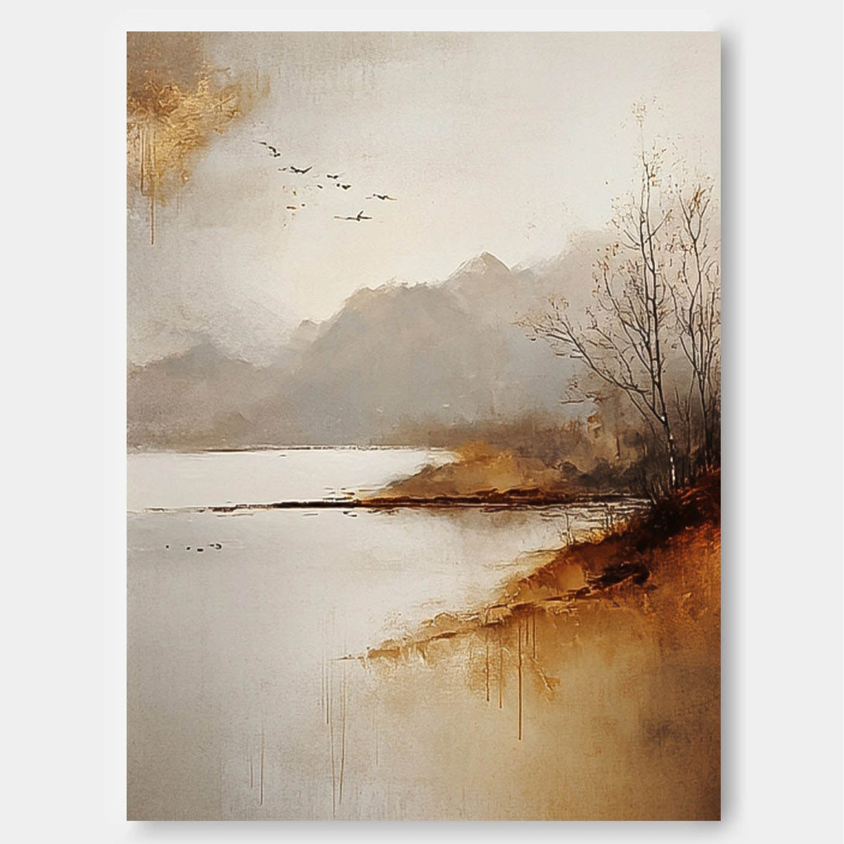 Wall Art Landscape Tranquil Wabi-Sabi Atmosphere
