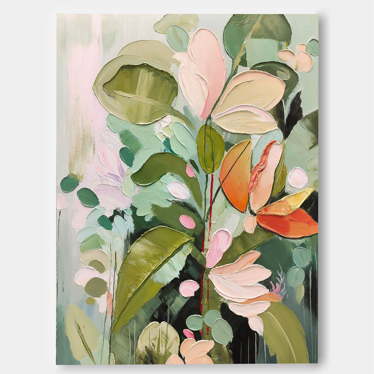 Wall Art Soft Pastel Floral Botanical Bouquet