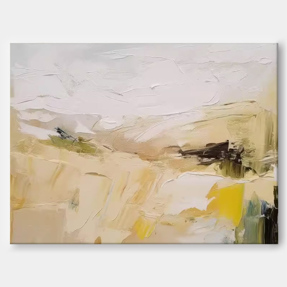 Neutral Tone Impasto Abstract Oil Painting