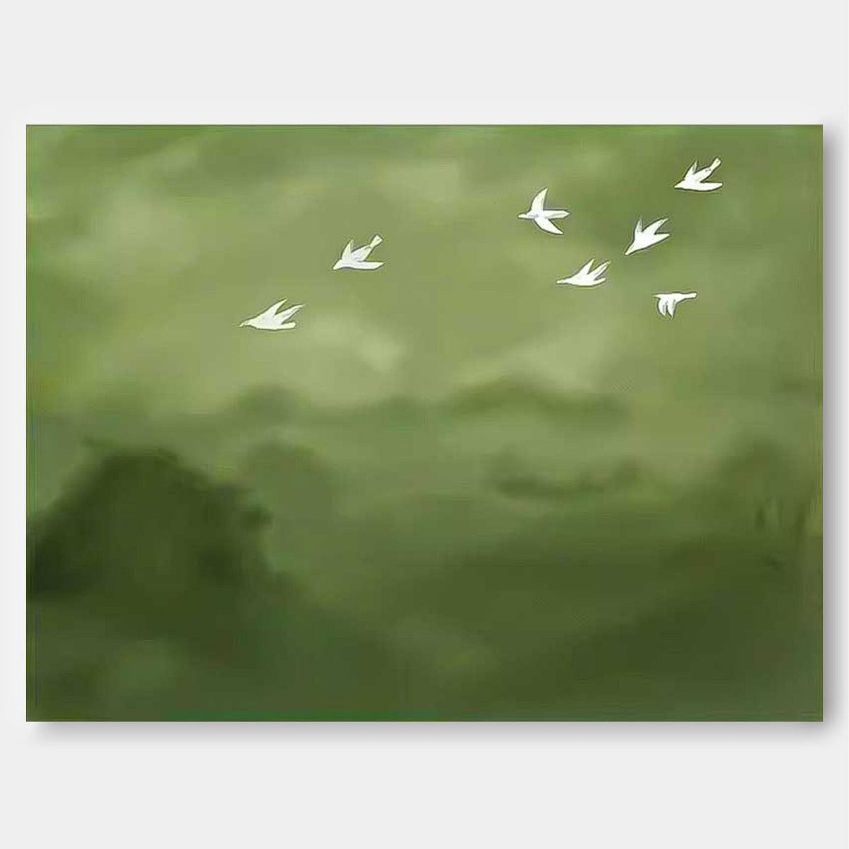 Wall Art Minimalist Landscape Bird Impressionist