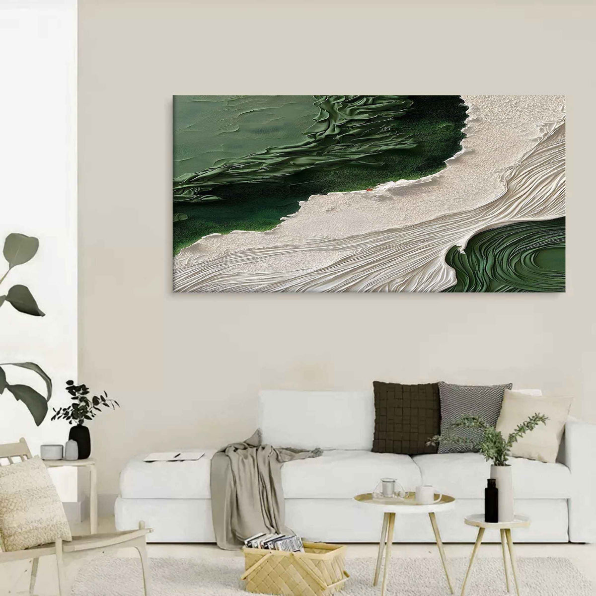 Wall Art Plaster Wave Abstract Modern