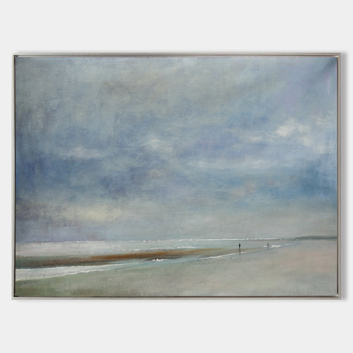 Misty Coastal Walk Abstract Painting Horizontal