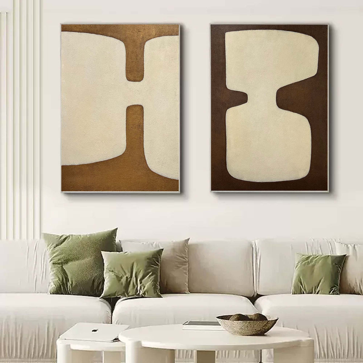 Wall Art Abstract Neutral Organic Soft