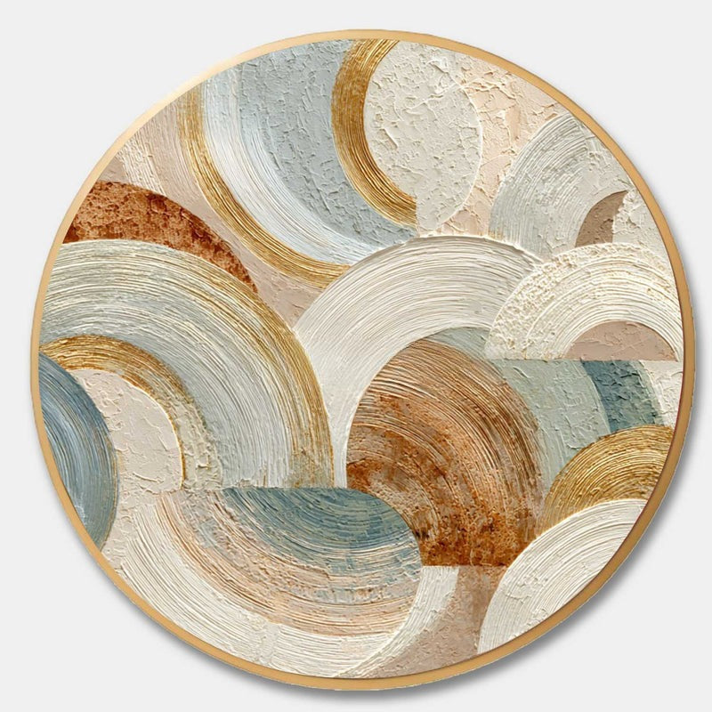 Wall Art Minimalist 3D Textured Abstract Swirl - Neutralighting