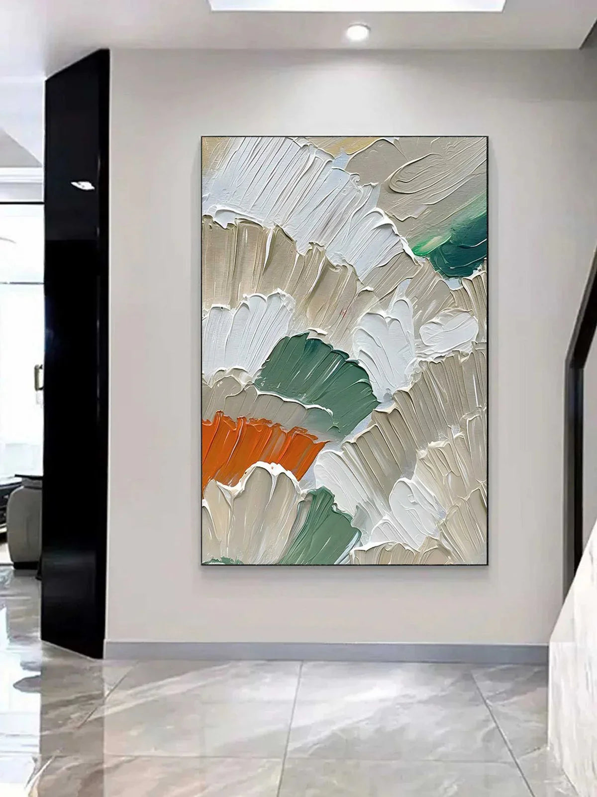 Morandi Tone Impasto Floral Textured Wall Art