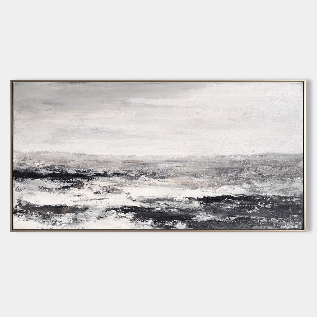Black And White Beach Painting