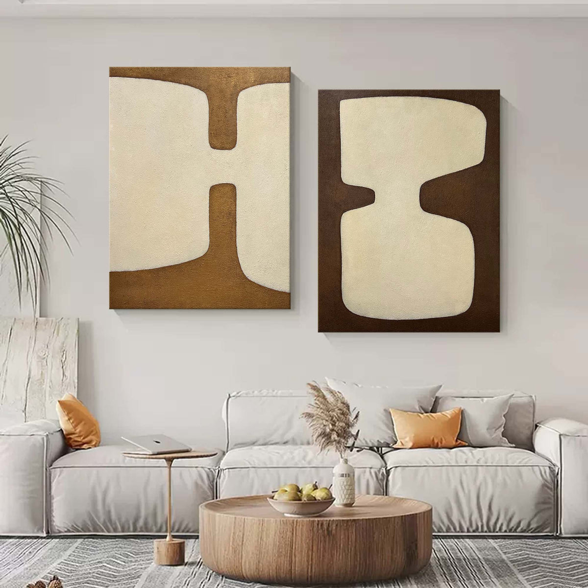 Wall Art Abstract Neutral Organic Soft