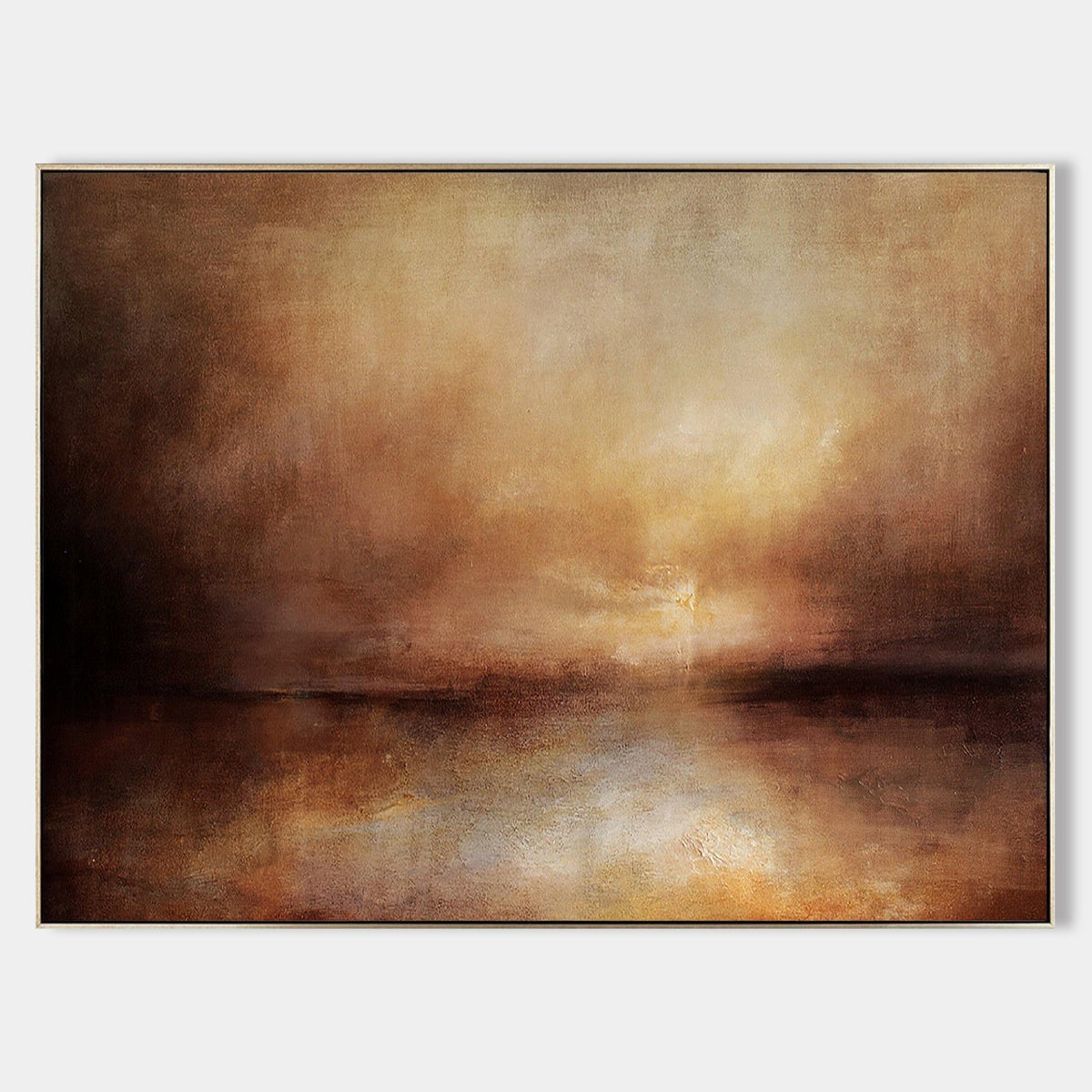 Warm Brown Landscape Oil Painting