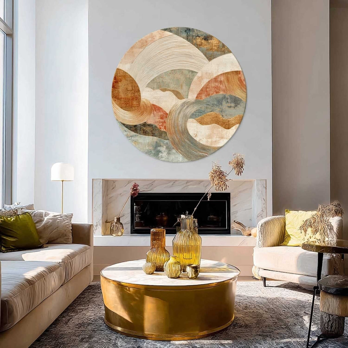 Wall Art Minimalist 3D Gold Blocks