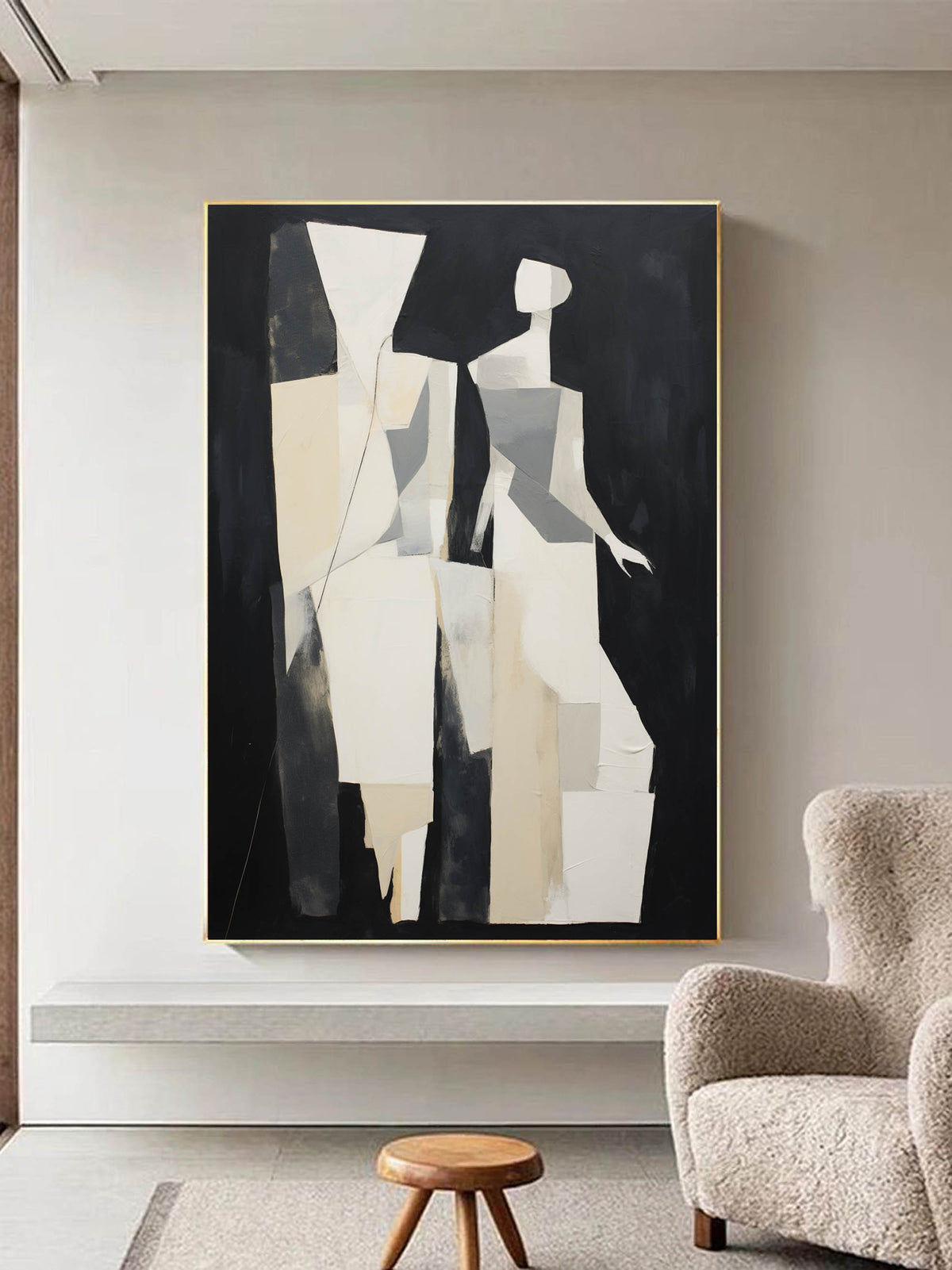 Wall Art Fragmented Shapes Contemporary Abstract Modern