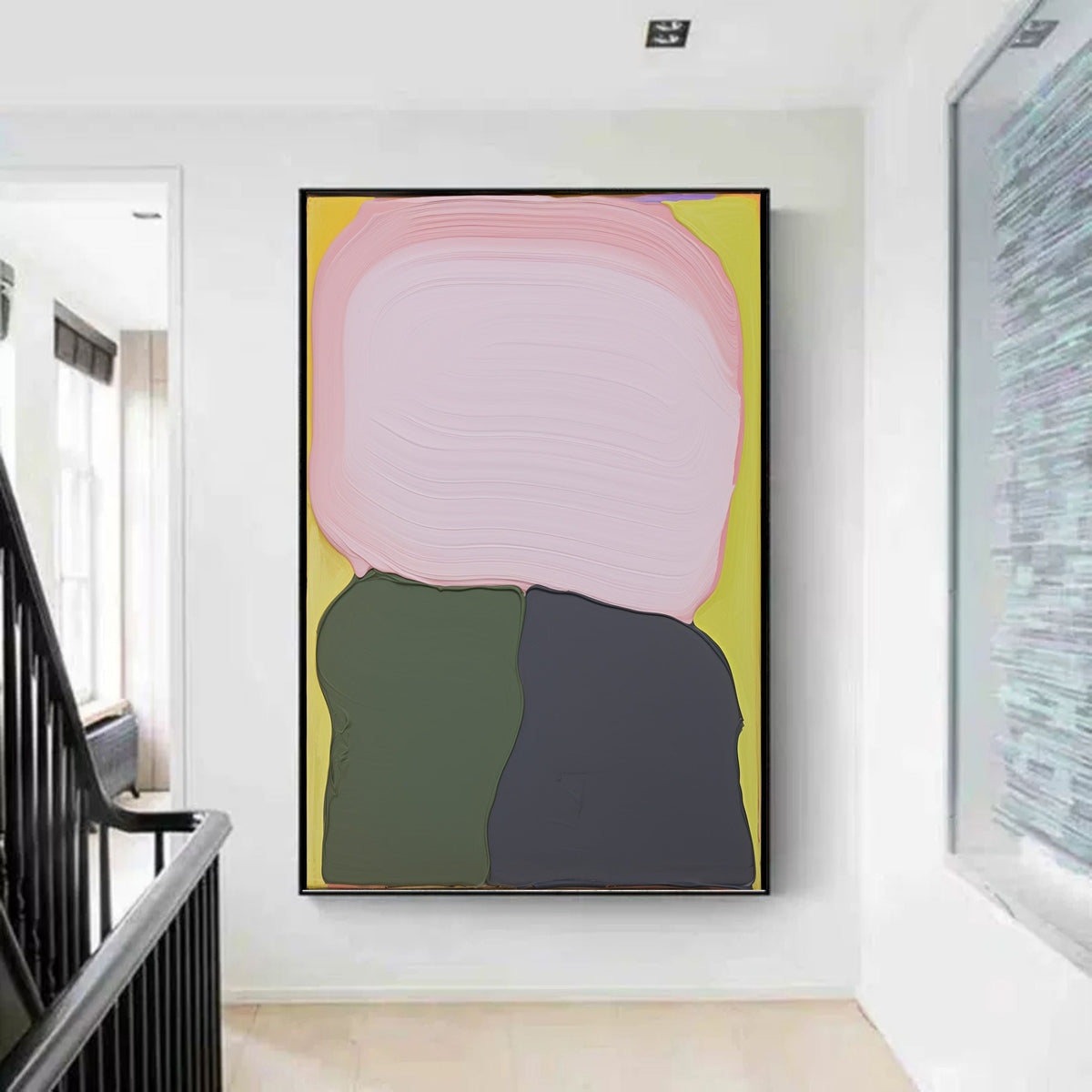 Wall Art Square Abstract Color Block Pastel
