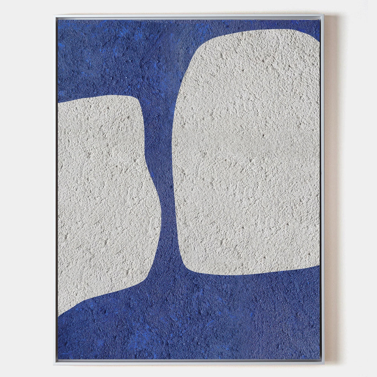 Textured Cobalt Blue Abstract Painting