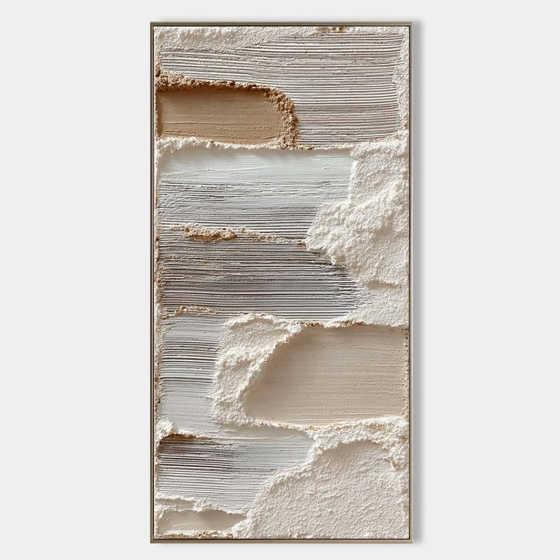 Wall Art Neutral Abstract Layered Impasto